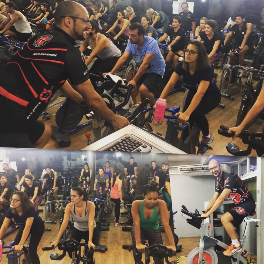 AULA SPINNING BIKE INDOOR ACADEMIA MERGULHO MARÇO 2017