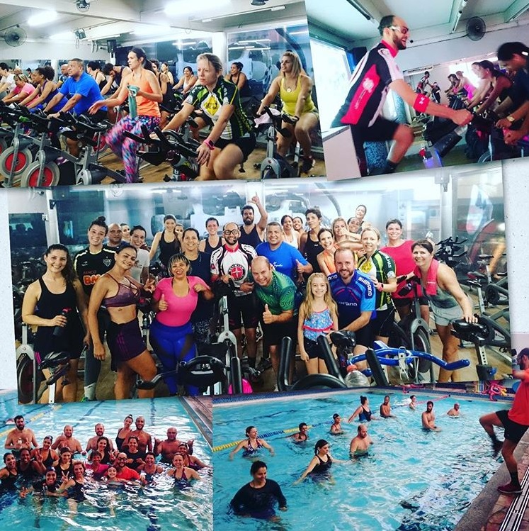 AULAO HIDRO HIDROGINASTICA SPINNING INDOOR CYCLING ACADEMIA MERGULHO BH BELO HORIZONTE MG JUNHO 2018