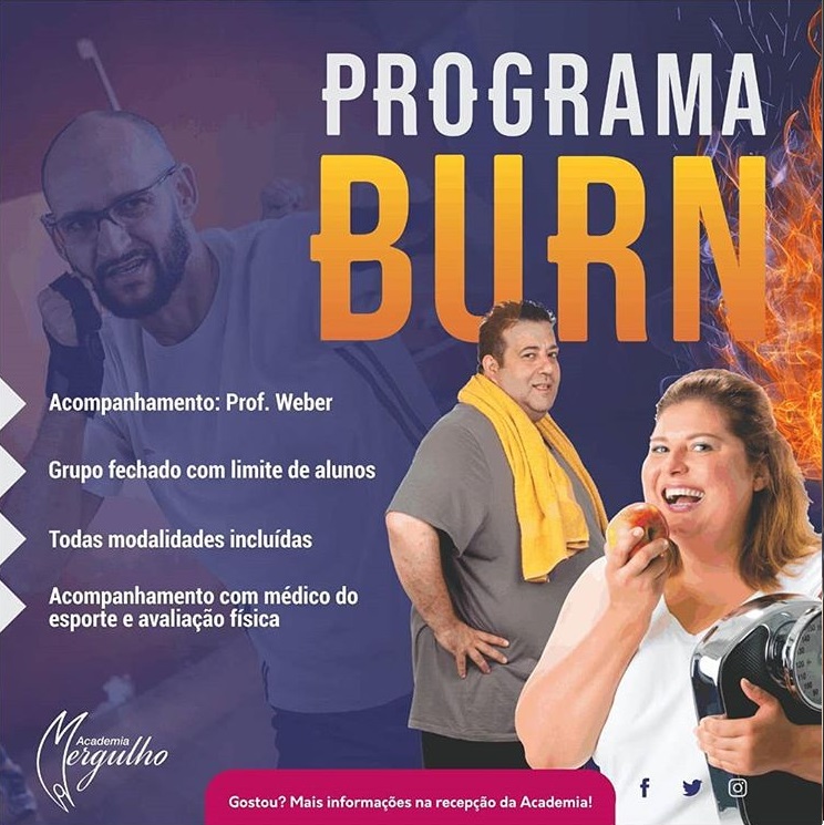 PROGRAMA BURN PROFESSOR WEBER ACADEMIA MERGULHO BH BARREIRO AGOSTO 2019